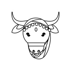 Indian sacrew cow cartoon