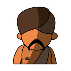 Indian ethic man cartoon