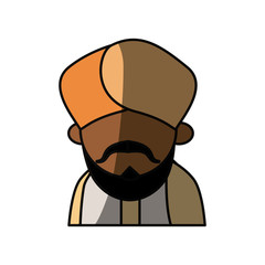 Indian ethic man cartoon