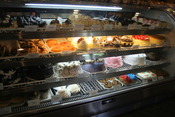 cakes in display