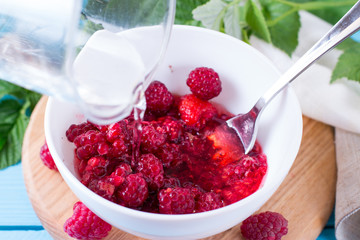 Preparation of raspberry jam