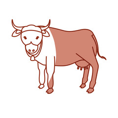 Indian sacrew cow cartoon