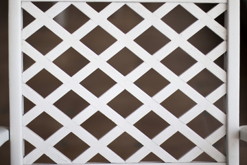 White grating backrest.