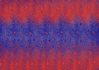 Abstract red and blue watercolor texture background. Oil painting style.