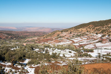 Moroccan berber village in the Atlas Mountains, Morocco