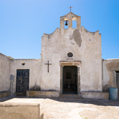 Fototapeta na wymiar Nice little chapel San Salvatore on Lipari