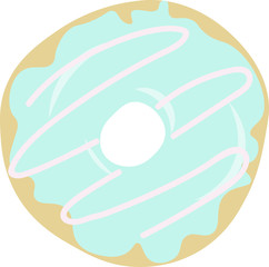 Пончик в голубой глазури