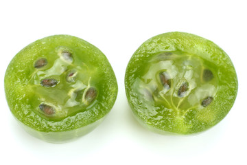 Gooseberry isolated on white background.