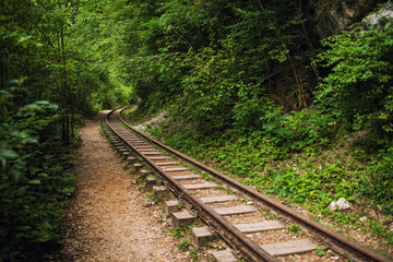 Obraz premium the railroad in the gorge