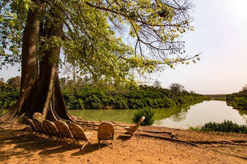 The Gambia River in Senegal, near Niokolo-Koba National Park