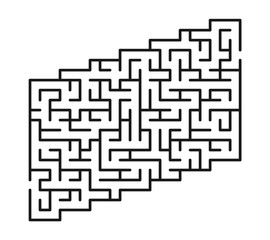 Abstract maze / labyrinth with entry and exit. Vector labyrinth 166.