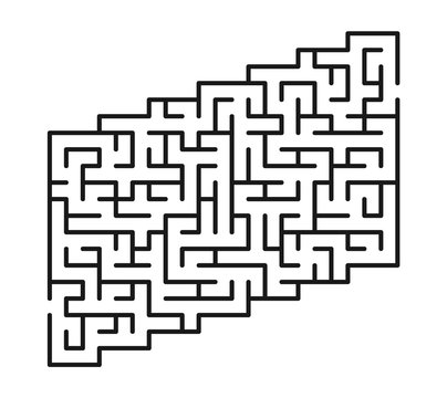 Abstract maze / labyrinth with entry and exit. Vector labyrinth 166.