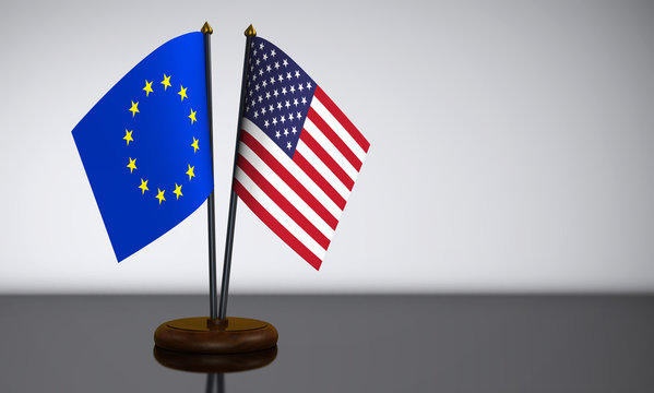 USA Europe Relations US And EU Flag