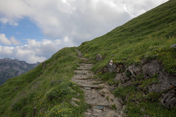 Fototapeta na wymiar Wandern in der Schweiz