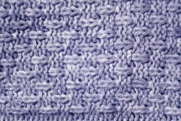 Blue color knitted pattern.