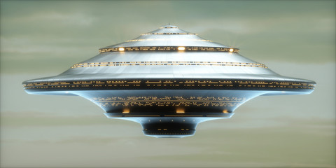UFO Alien Spaceship / Clipping Path Included © ktsdesign