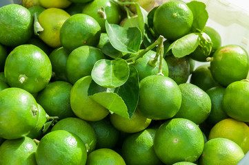 Lime background, Green fresh limes.