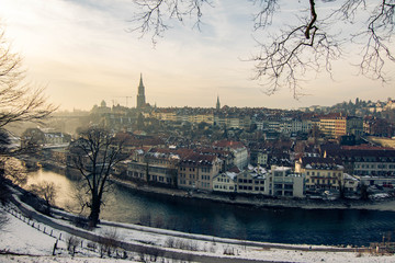 Obraz premium The Old town skyline of Bern, the capital of Switzerland