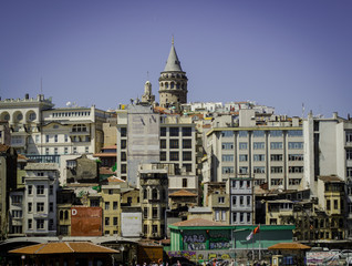 Galata Tower in İstanbul City