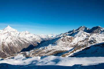 Fototapeta premium Skiing in Zermatt, Swiss Alps, Switzerland