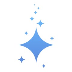 clean blue stars icon