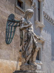 Statue of Angel inside the castle San Angelo