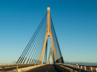 Fototapeta premium The international bridge between Spain and Portugal crossing the guadiana river