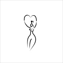 woman shape icon vector