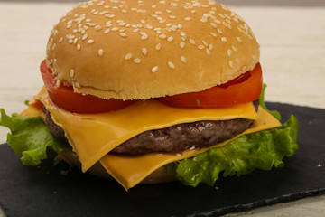 Burger with cheese