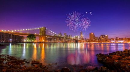 Fototapeta na wymiar New York Fireworks