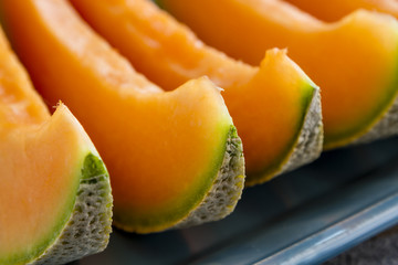 Fresh organic cantaloupe melon