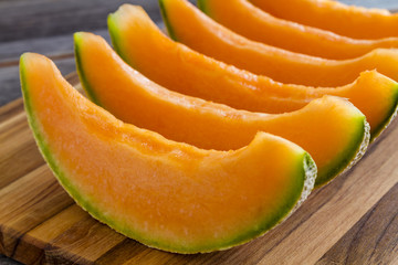 Fresh organic cantaloupe melon