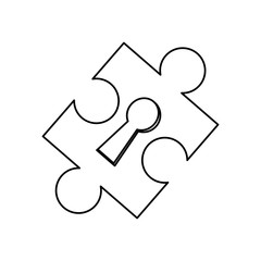 Puzzle piece isolated