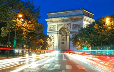 The famous Triumphal Arch, Paris, France.