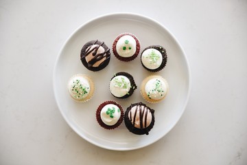 A plate of fairy cakes