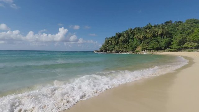natural caribbean beach in the dominican republic