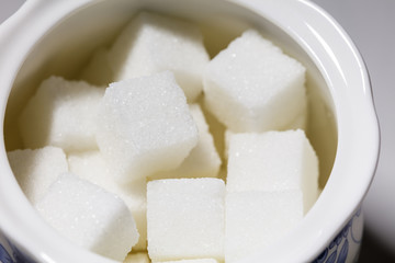white sugar cubes