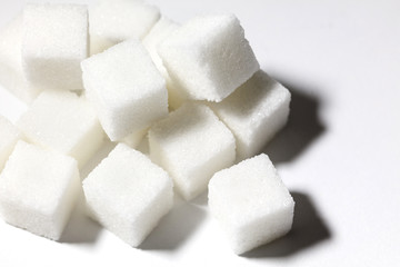 white sugar cubes