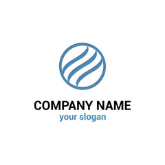 Vector logo template for business company. Abstract water logo.