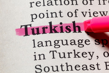 Fototapeta premium definition of Turkish