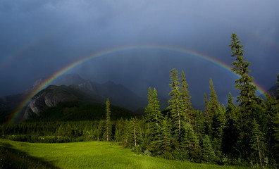 Rainbow in the mountains