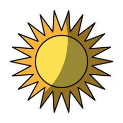 isolated big sun icon vector illustration graphic design