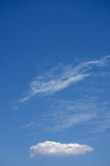 青空と雲「空想・雲のモンスターたち」目指す、目標に向かう、集中するなどのイメージ