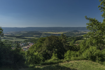 Fototapeta premium View from Sukoslav castle in hot summer day
