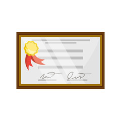 isolated diploma certificate icon vector illustration graphic design