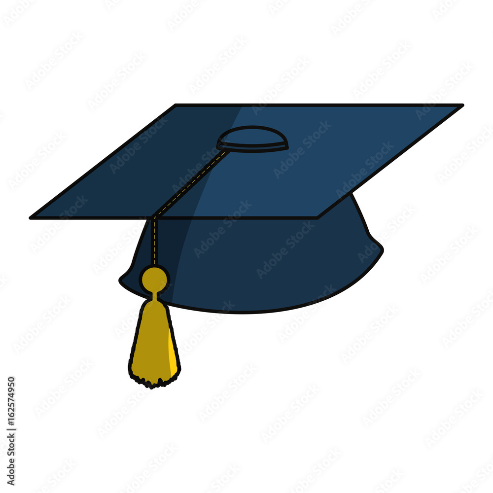 Wall mural isolated graduation cap icon vector illustration graphic design - Wall murals