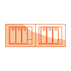 isolated documents folder library icon vector illustration graphic design