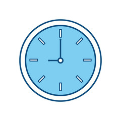 isolated round clock icon vector illustration graphic design