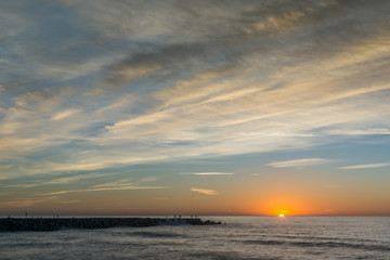 Naklejka na ściany i meble Sunrise, Barceloneta Beach