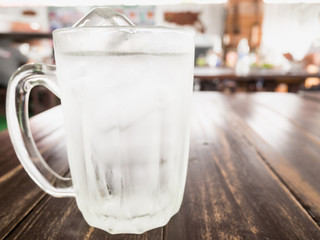 Water glass on the table